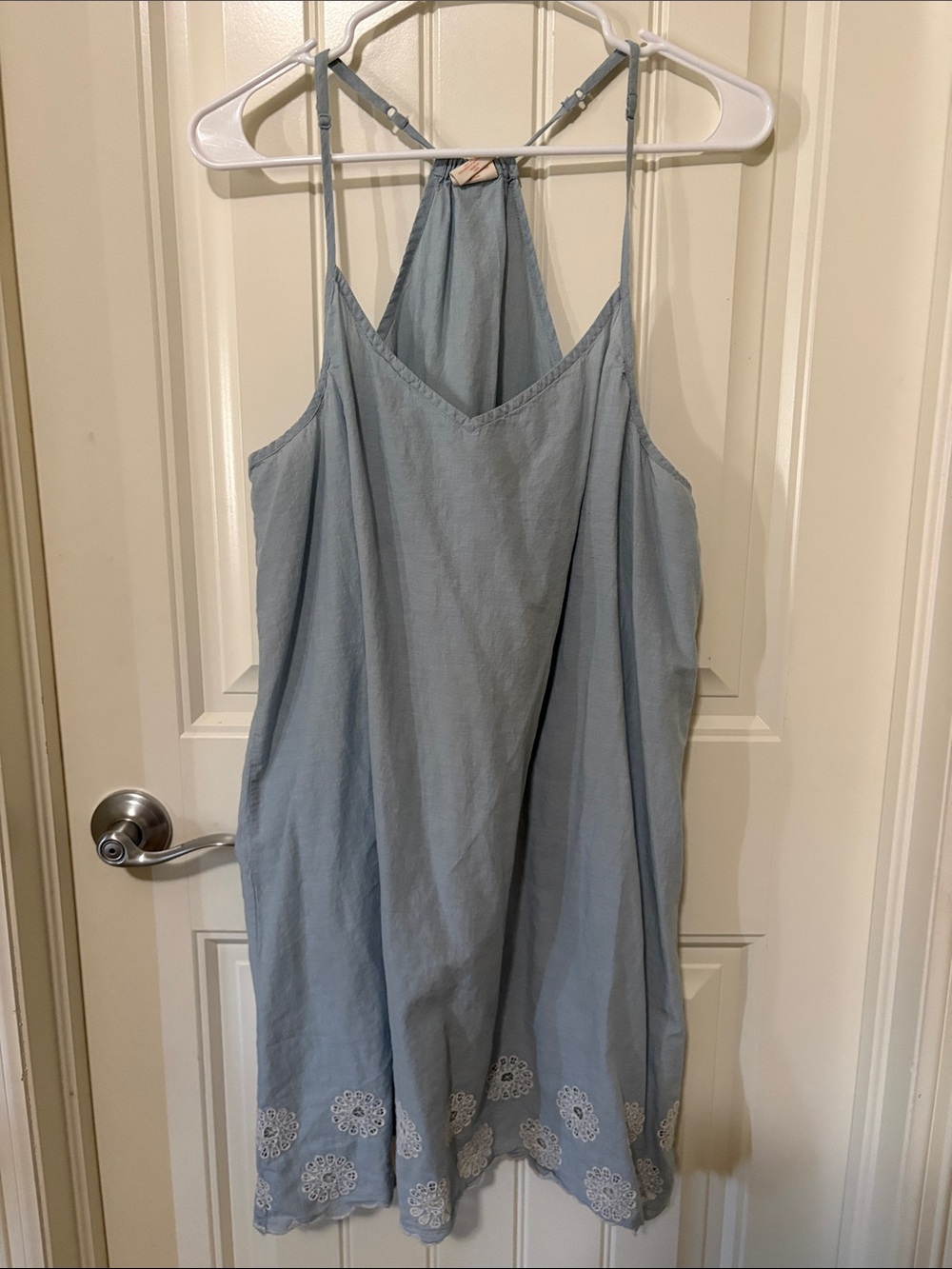 Jasmine & Ginger Light Blue Embroidered Sundress